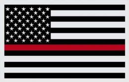 24 Wholesale Firefighters Red Line American Flag