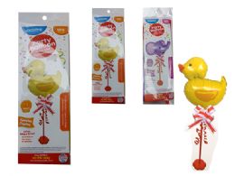 144 Wholesale Animal Balloon With Stand & Bow