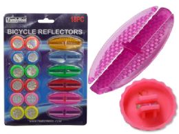 96 Wholesale Bicycle Reflectors 18pc