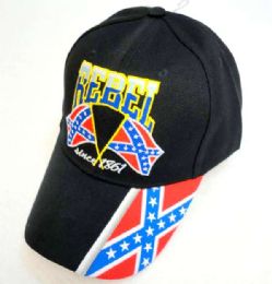 36 Wholesale Rebel Hat Rebel Flag On Bill