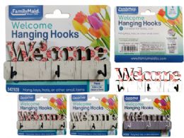 144 Wholesale Welcome Hanging Hooks 3pc
