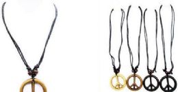 120 Pieces Peace Necklace Adjustable Size - Necklace