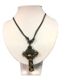 120 Pieces Skull With Cross Necklace - Necklace