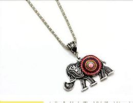 96 Wholesale Elephant Psychedelic Necklace