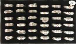 120 Pieces Stainless Steel Spinner Ring Assorted Sizes - Rings