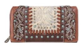 4 Wholesale Floral Tooled Montana West Wallet Coffee