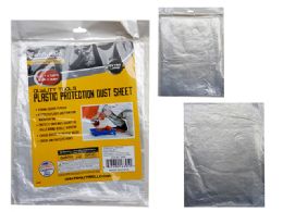 96 Units of Plastic Protection Dust Sheet - Cleaning Supplies