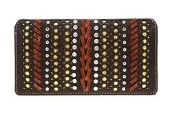 4 Pieces Montana West Safari/bling Bling Collection Secretary Style Wallet - Wallets & Handbags