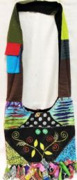 10 Wholesale Handmade Fringed Multicolor Hobo Bag