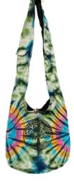 10 Wholesale Tie Dye Tree Of Life Multicolor Handmade Hobo Bags