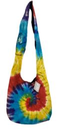 10 Wholesale Neon Multicolor Tie Dye Hobo Bags