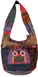 10 Wholesale Big Eyed Owl Nepal Hobo Bags