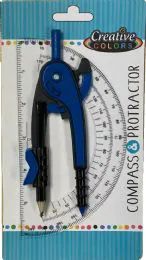 48 Wholesale Compass & Protractor Set