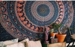 5 Wholesale Blue Mandala Bohemian Graphic Tapestry