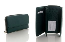 8 Pieces Zip Around Continental Wallet - Green - Wallets & Handbags
