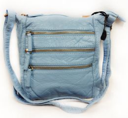 5 Wholesale The Camile Three Zip Crossbody In Baby Blue