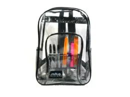 24 Pieces BackpacK- Clear - Backpacks 17"