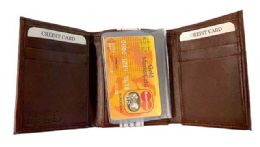 24 Pieces Man TrI-Fold Genuine Leather Wallet - Leather Wallets