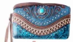 5 Pieces Concho Western Wallet Purse - Wallets & Handbags