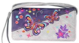 5 Pieces Western Wallet Purse Small Butterflies Flowers In Purple - Wallets & Handbags
