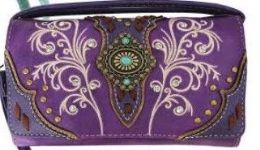 4 Wholesale Western Style Wallet Purse In Purple