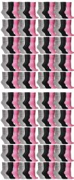 120 Wholesale Yacht & Smith Slouch Socks For Women, Assorted Pink Black Gray, Sock Size 9-11