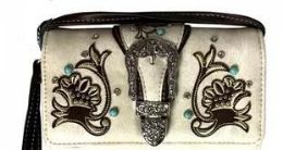 4 Pieces Beige Floral Wallet Purse - Wallets & Handbags