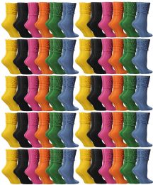 60 Pairs Yacht & Smith Slouch Socks For Women, Assorted Bold Bright Sock Size 9-11 - Womens Crew Sock