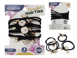 288 Pieces 4pc Hair Ties - PonyTail Holders