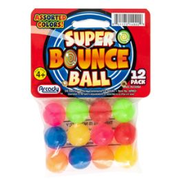 24 Wholesale Mini Super Bounce Balls - 12 Piece Set