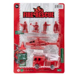 36 Wholesale Fireman Rescue Play Set - 8 Piece Set
