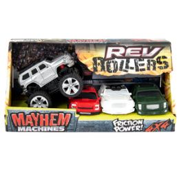 12 Wholesale Friction Powered Rev Rollers Truck - 4 Piece Set