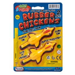 60 Units of Slingshot Rubber Chickens - 2 Piece Set - Animals & Reptiles
