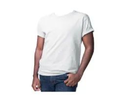 36 Pieces Dumuk RinG-Spun Combed Cotton 5 Oz T-Shirt White - Mens T-Shirts