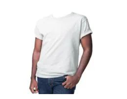 36 Wholesale Dumuk White Crew Neck T Shirt