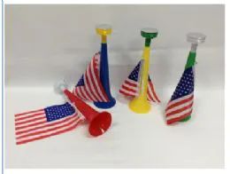 150 Pieces Air Horn With American Flag - 4th Of July
