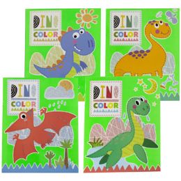 48 Wholesale Coloring Book Dinos In Color4 Asstd Counter Dsiplay