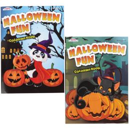 96 Wholesale Coloring Book Halloween 2asstin Floor Display Ppd $3.95made In Usa