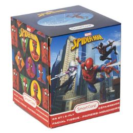 24 Wholesale Facial Tissue 85ct Marvel Spiderman 2ply White Boxed