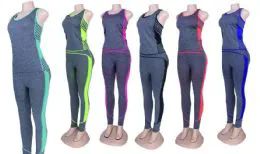 60 Pieces Yoga Top And Legging Set - Womens Active Wear