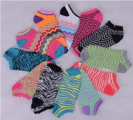 96 Pairs Mixed Design Lady Socks - Womens Ankle Sock