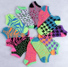 96 Pairs Mixed Design Lady Socks - Womens Ankle Sock
