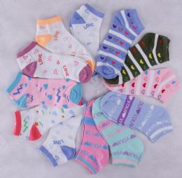 300 Pairs Mixed Design Lady Socks - Womens Ankle Sock