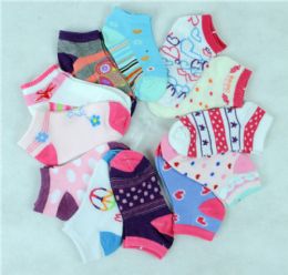 300 Pairs Girl Socks 2-4 - Girls Ankle Sock