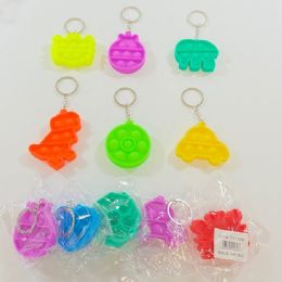 36 Wholesale Push Pop Fidget Toy Keychain