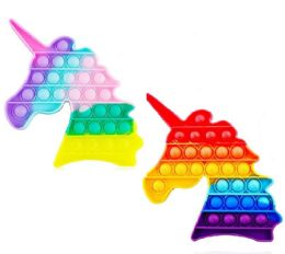72 Wholesale Push Pop Fidget Toy [rainbow/tiE-Dye Unicorn] 6.5"x6"