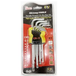 60 Wholesale Durable Wrench 9pc Hex Key Set