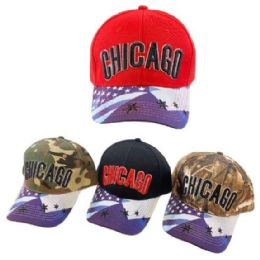 24 Units of CHICAGO Hat Sublimation Star Flag Bill - Hunting Caps
