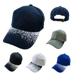 24 Wholesale Cool And Dry Ball Cap Fade Colors Buckle Back