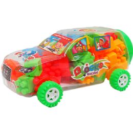 12 Wholesale 48pc Assorted Colored Blocks In 11.5" Car